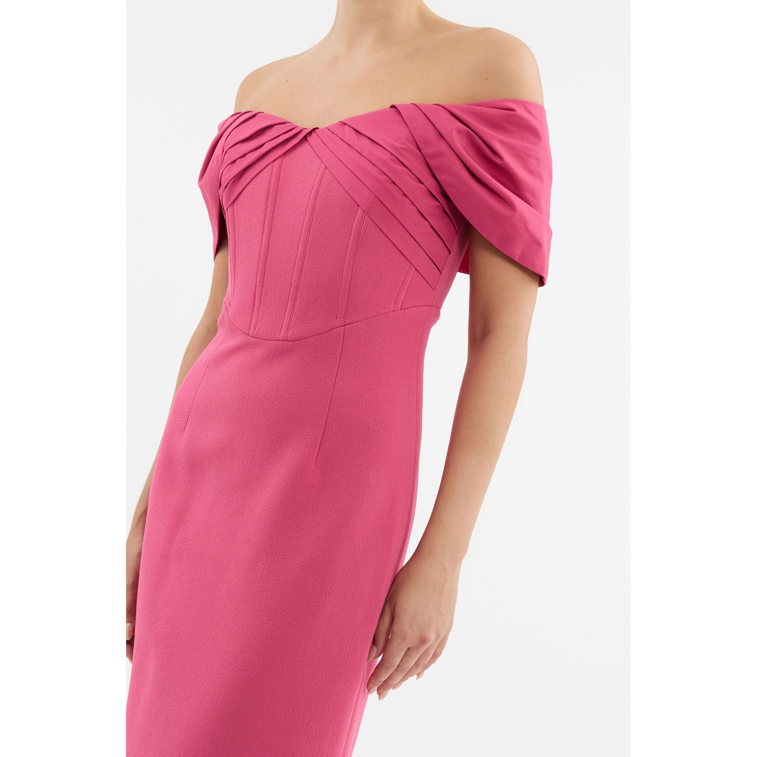 Rebecca Vallance Anais Off Shoulder Midi Dress
