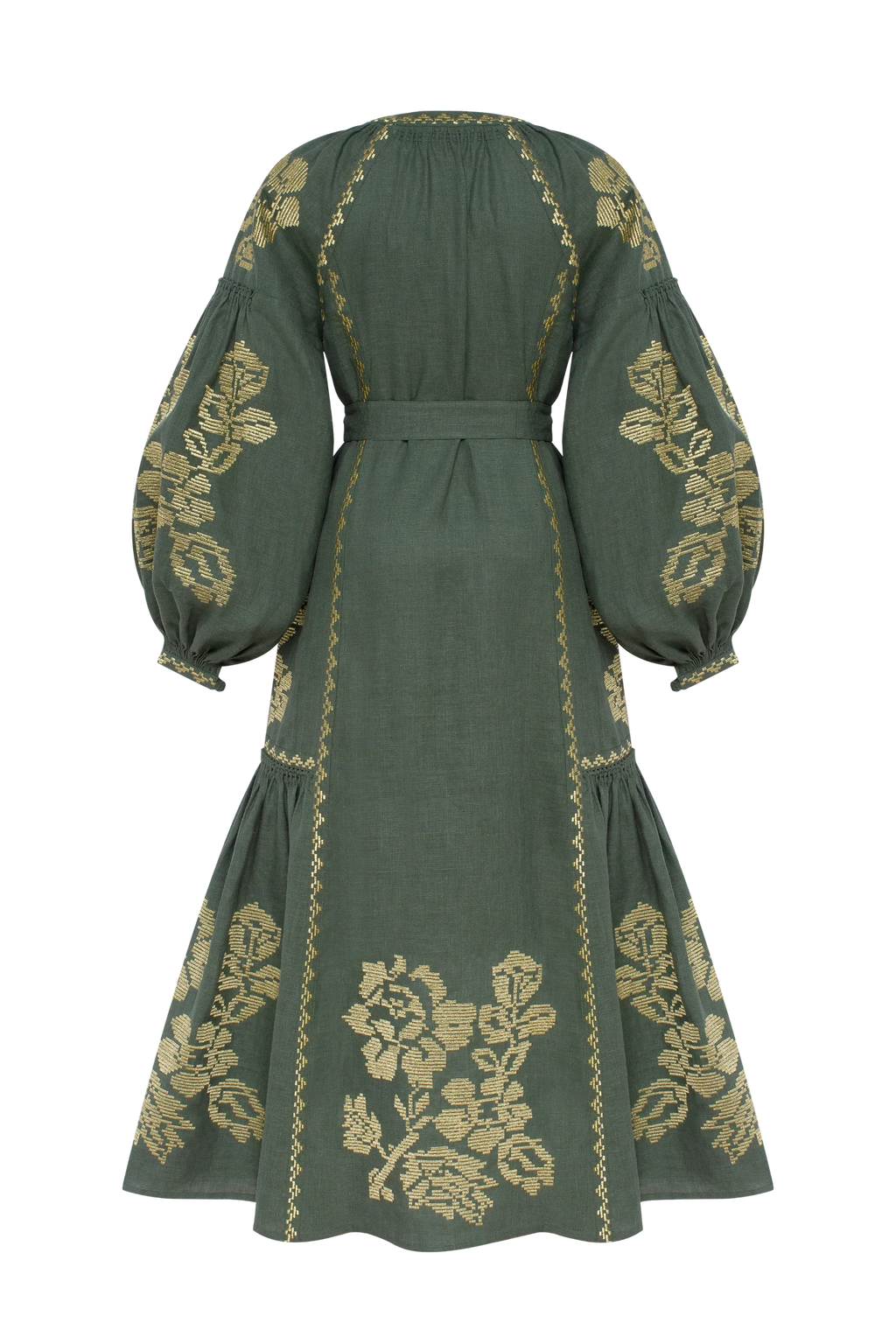 Elysian Garden Linen Midi Dress Annabo
