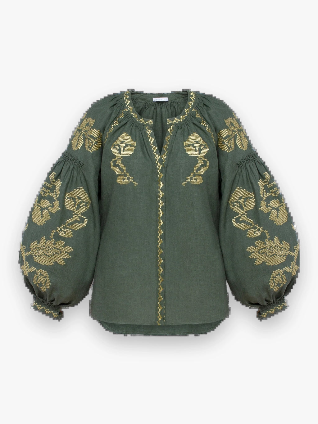 Elysian Garden Linen Blouse Annabo