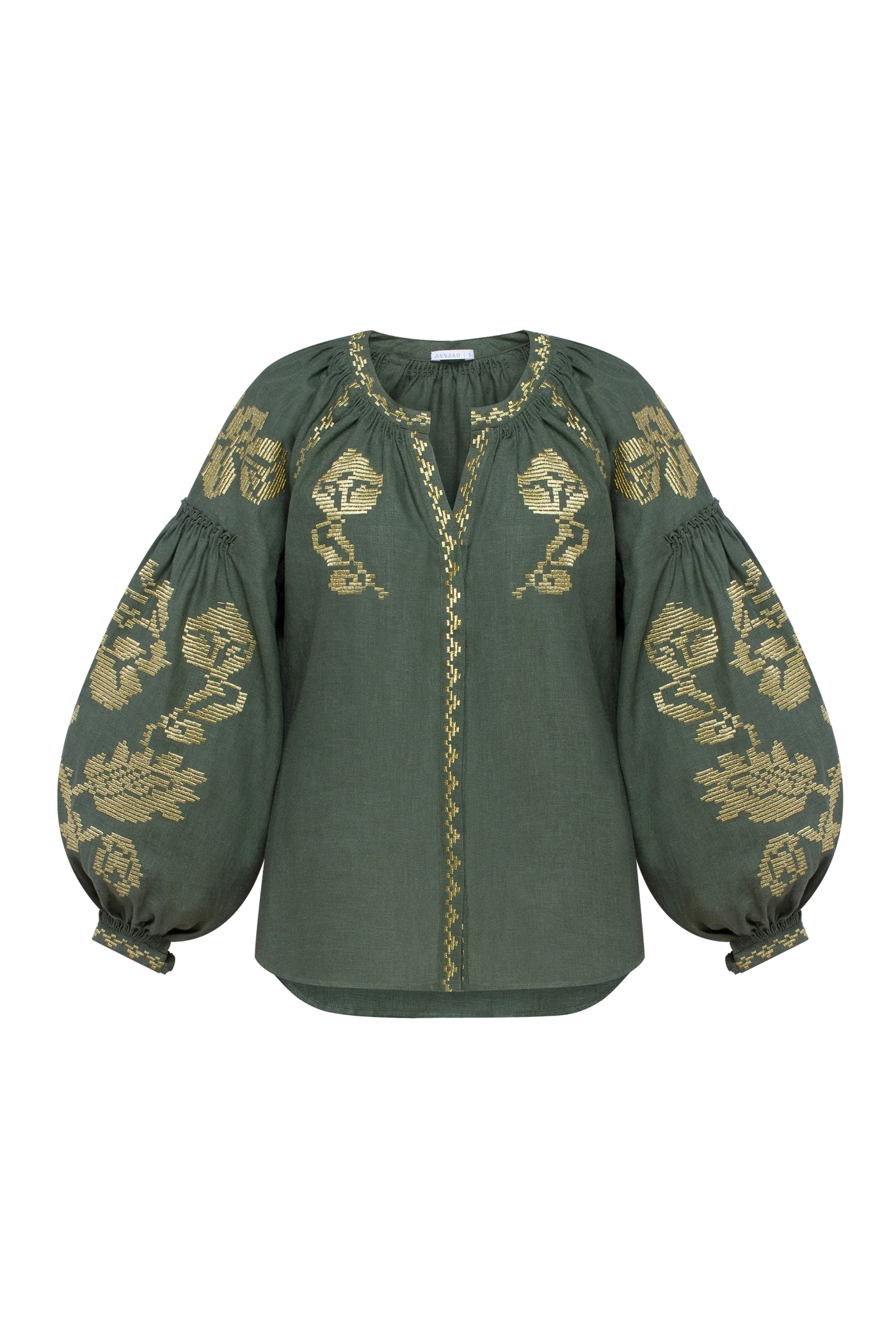 Elysian Garden Linen Blouse Annabo