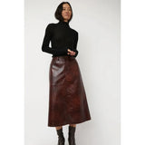 Aimee Skirt in Brown Crackle