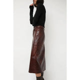 Aimee Skirt in Brown Crackle