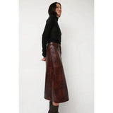 Aimee Skirt in Brown Crackle