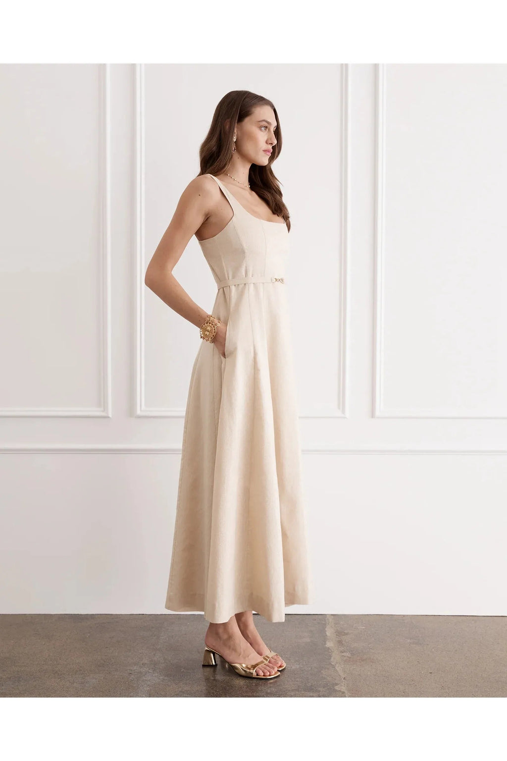 Illuminee Claudette Maxi Dress Aqua Blu