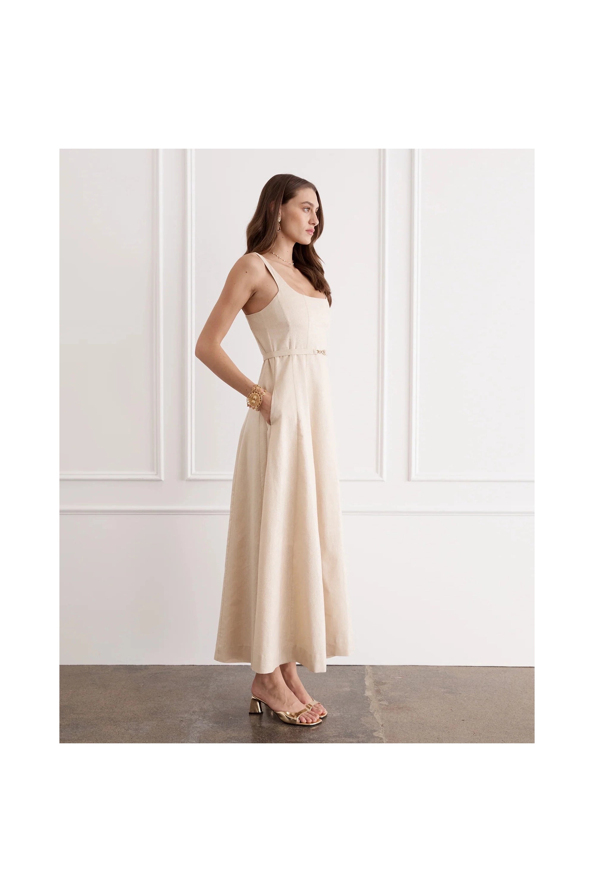 Illuminee Claudette Maxi Dress Aqua Blu