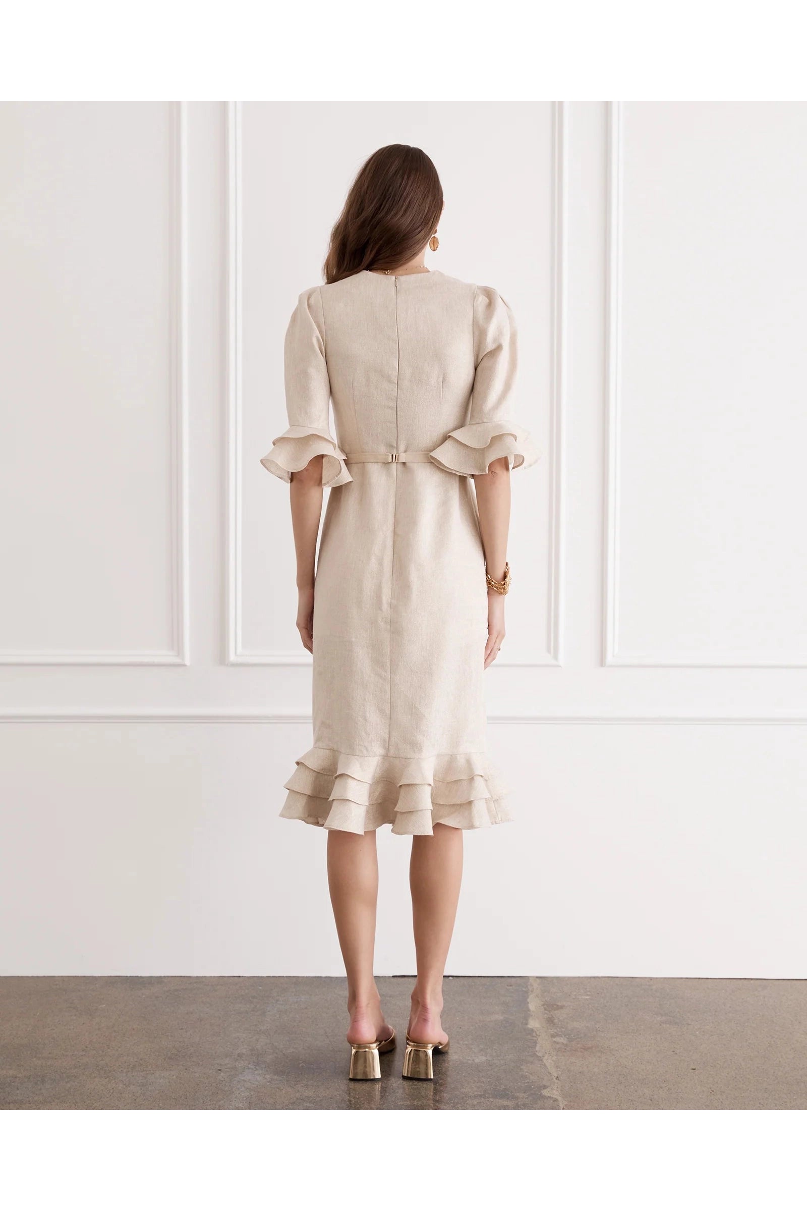 Illuminee Bec Midi Dress Aqua Blu