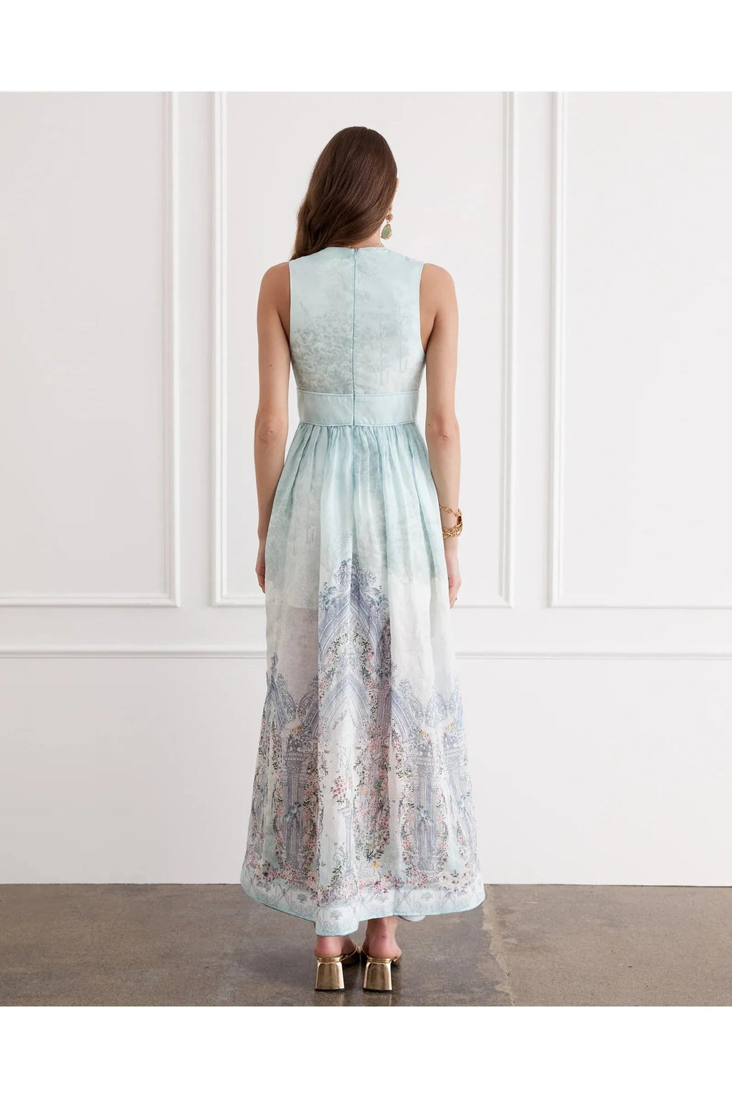 Triomphe Melody Maxi Dress Aqua Blu