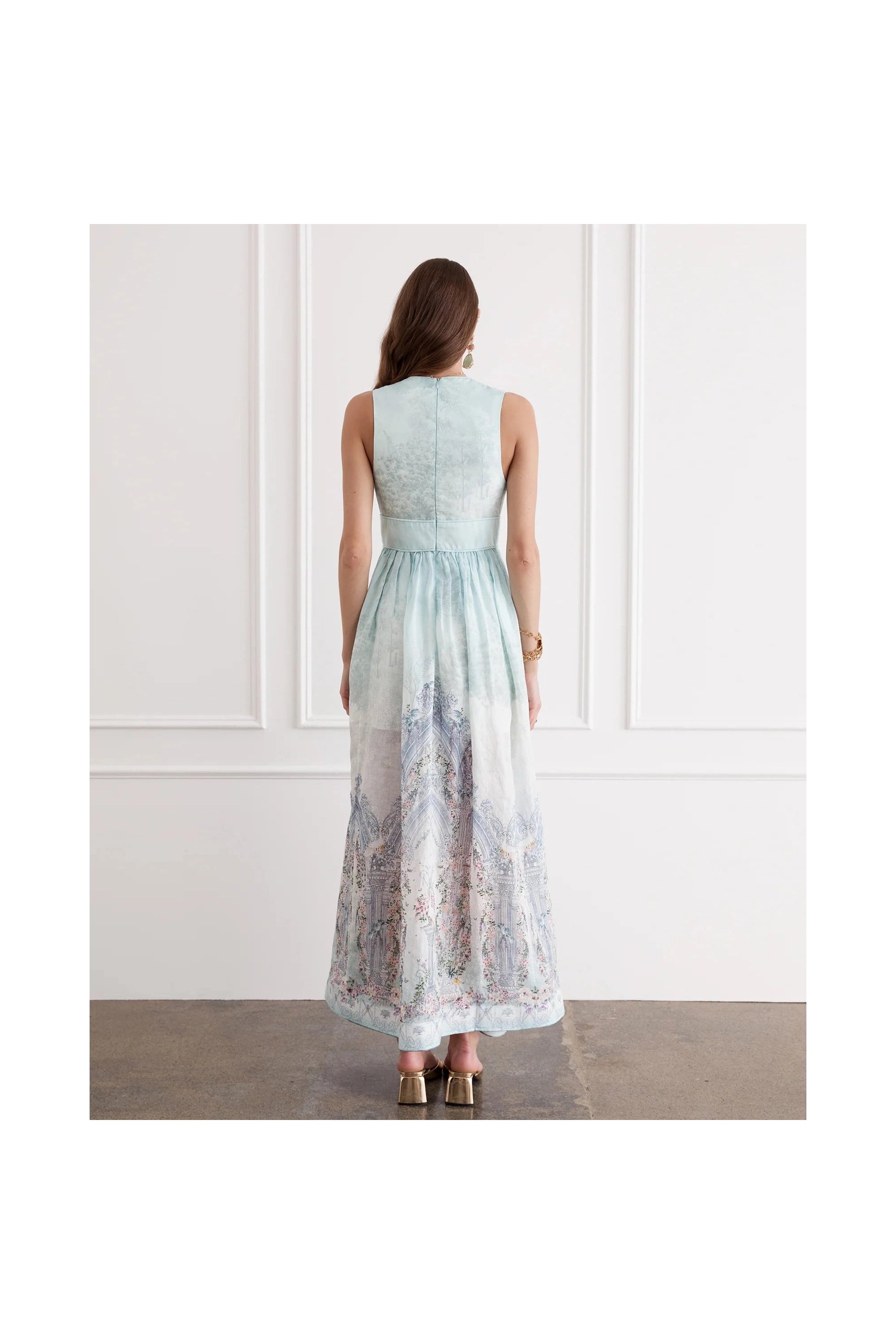 Triomphe Melody Maxi Dress Aqua Blu