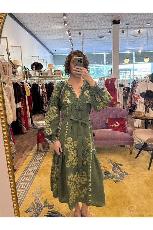 Pixel Gold Maxi Dress Annabo