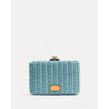 Frances Valentine Paige Clutch Toast Light Blue