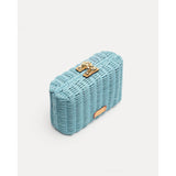 Frances Valentine Paige Clutch Toast Light Blue