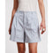 Light Gray Benny Short Stripe Seersucker Light Blue/White
