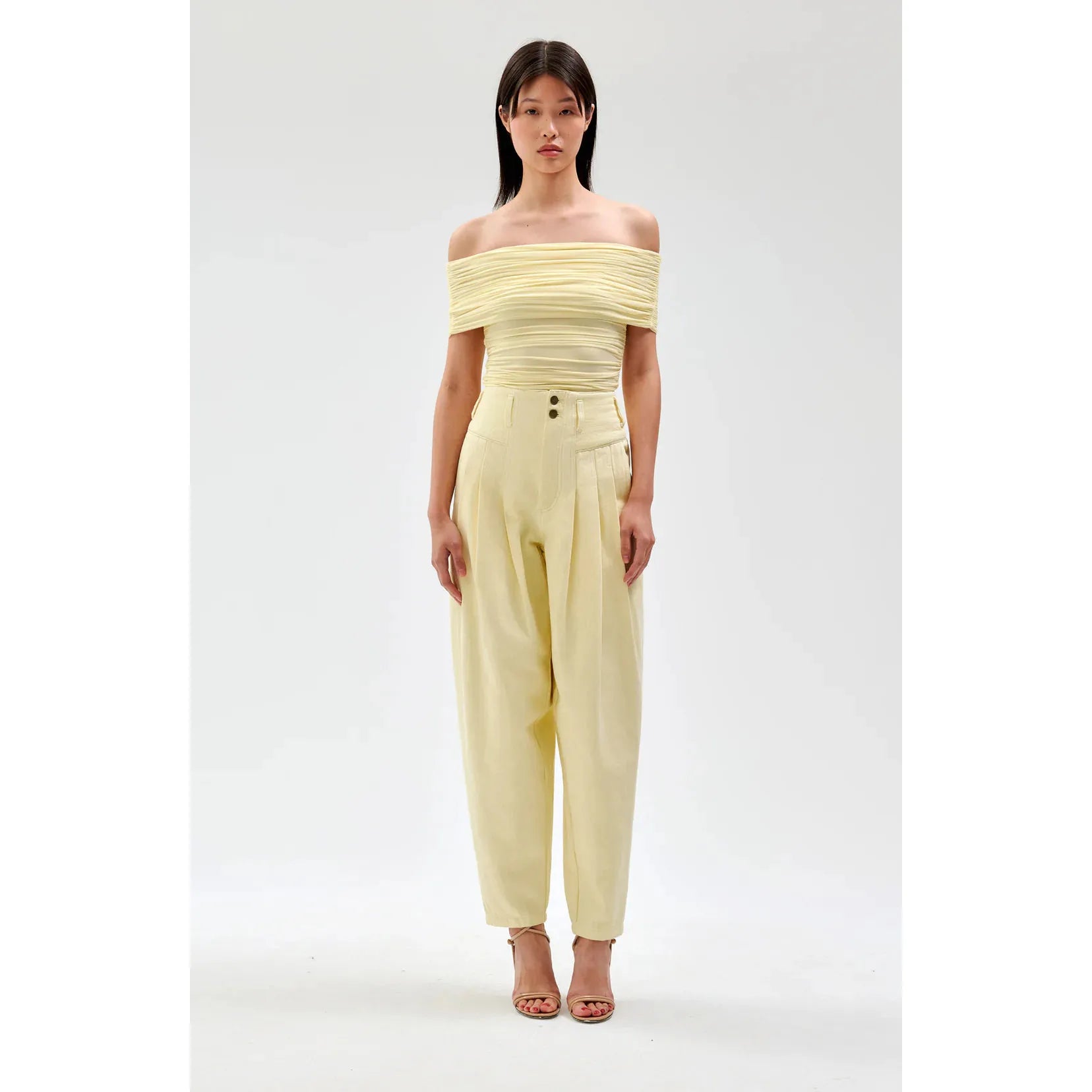 Antique White Ronny Kobo Blanchet Top Pastel Yellow