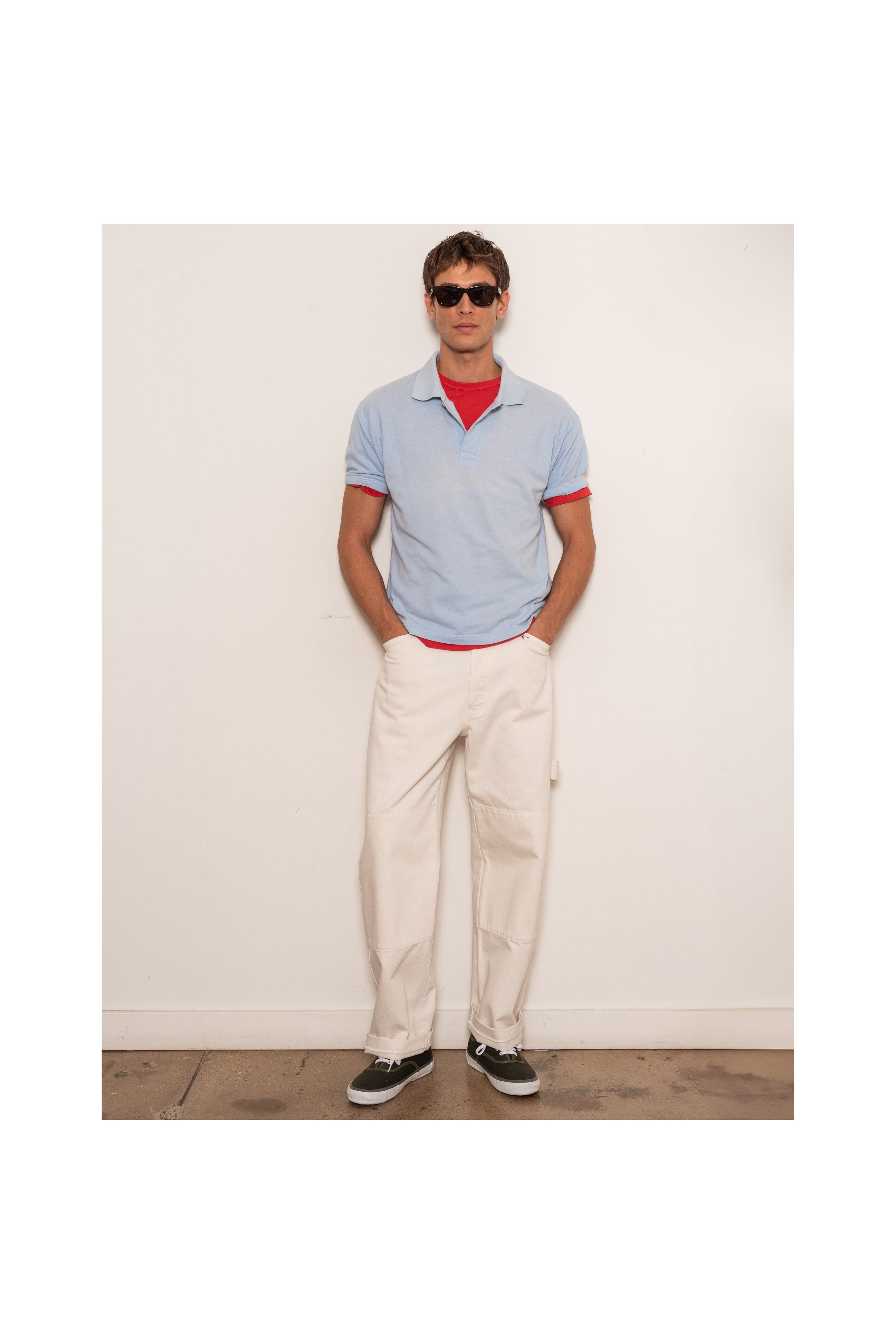 Garment Dyed Polo in Pique Cotton Alex Mill