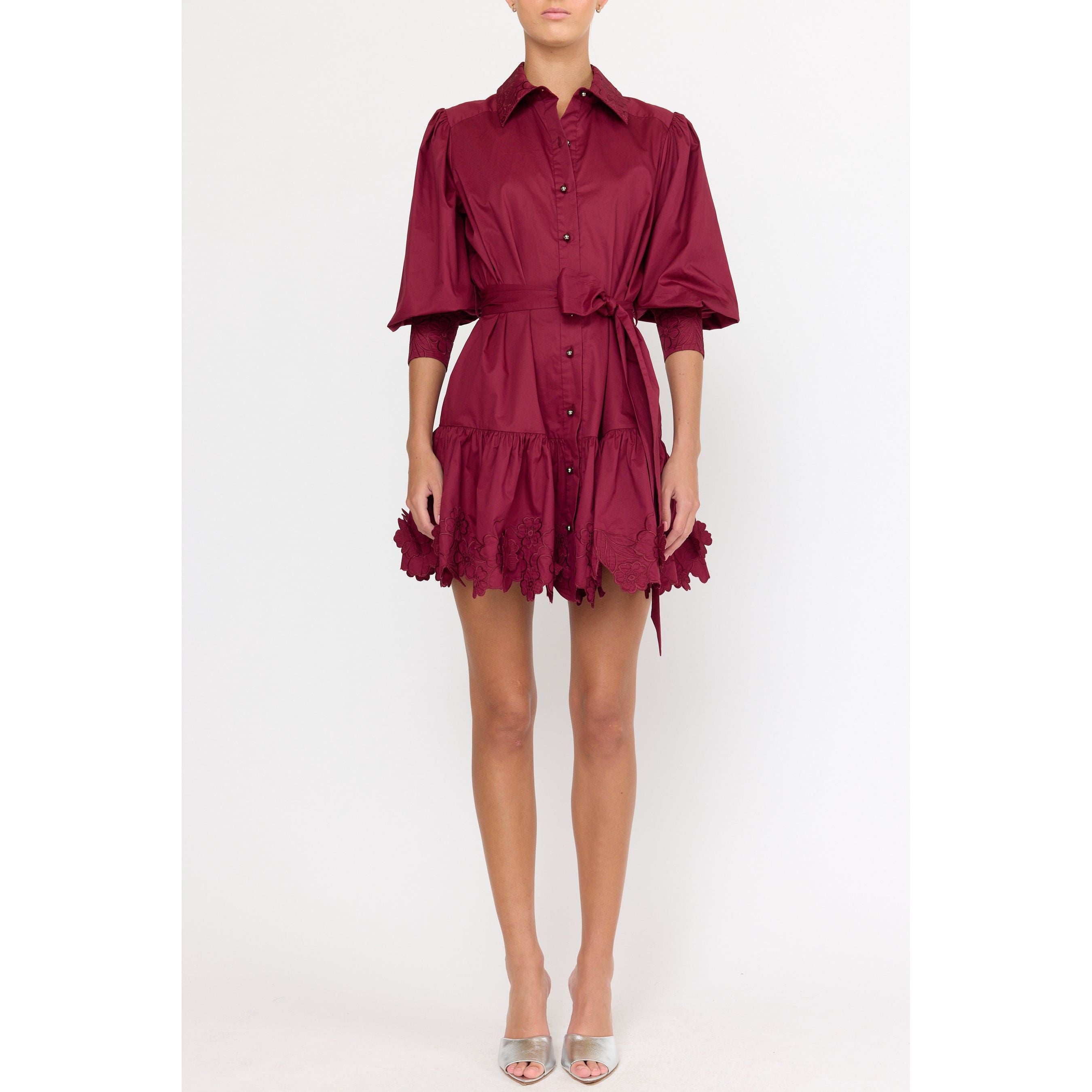 Norie Dress - Maroon