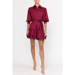 Norie Dress - Maroon