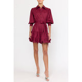 Norie Dress - Maroon