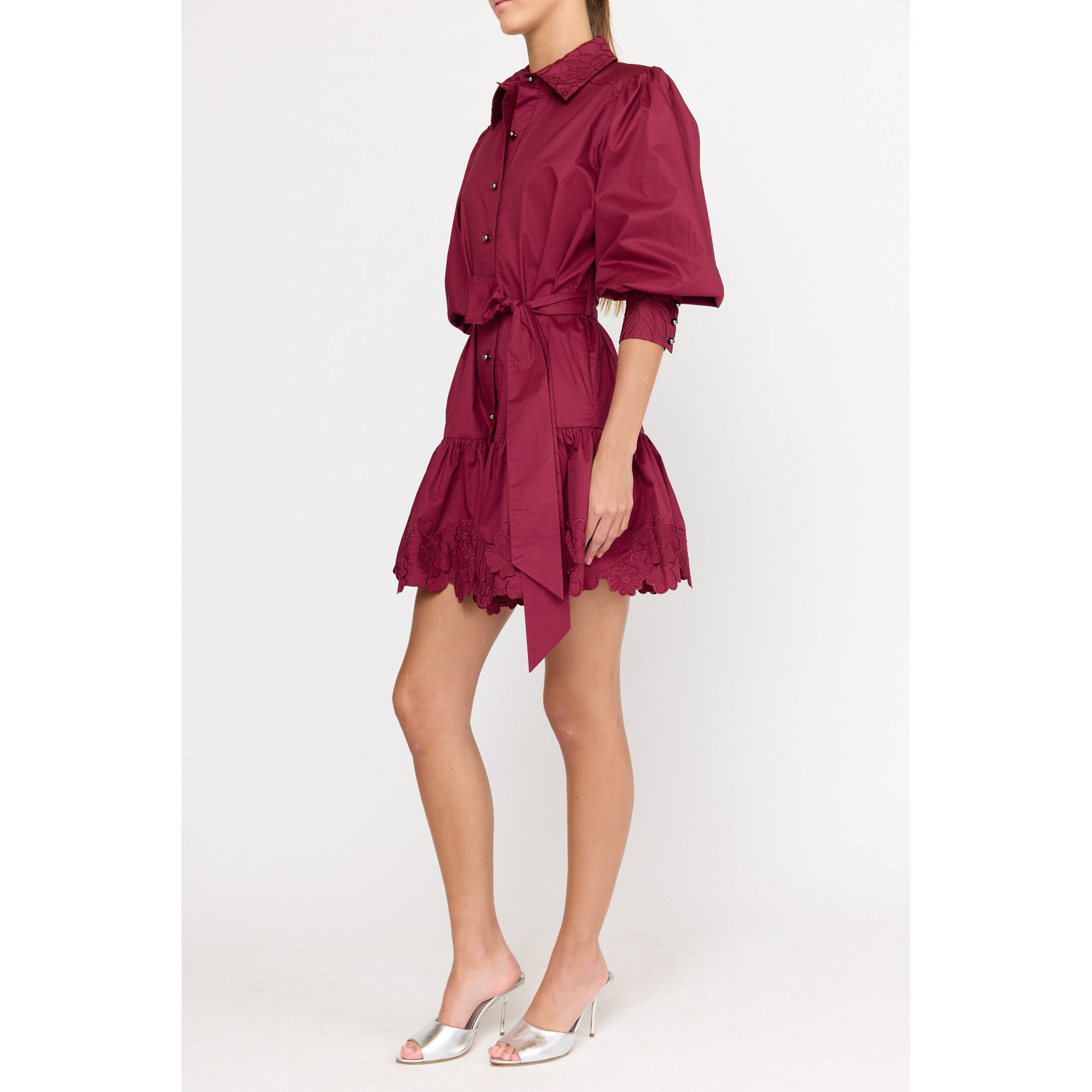 Norie Dress - Maroon