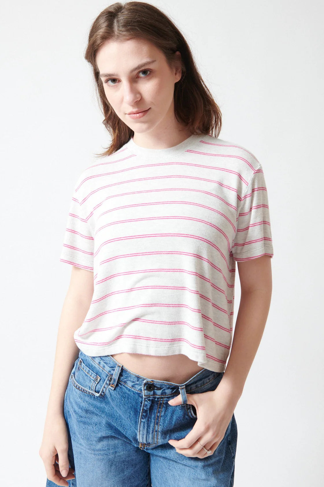 The Modern - White/Poppy Pinstripe Kule