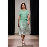 Christy Lynn- Nellie Top - Pinstripe Green