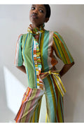 Frilled Buttondown (Combo Stripes) Hope for Flowers by Tracy Reece
