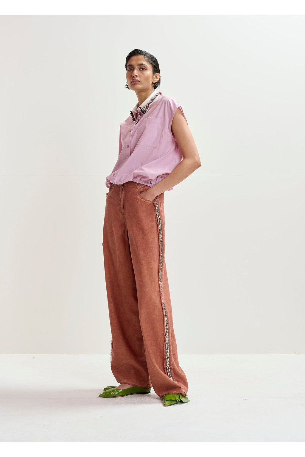 JANKY BEADED COLLAR SHIRT ESSENTIEL ANTWERP