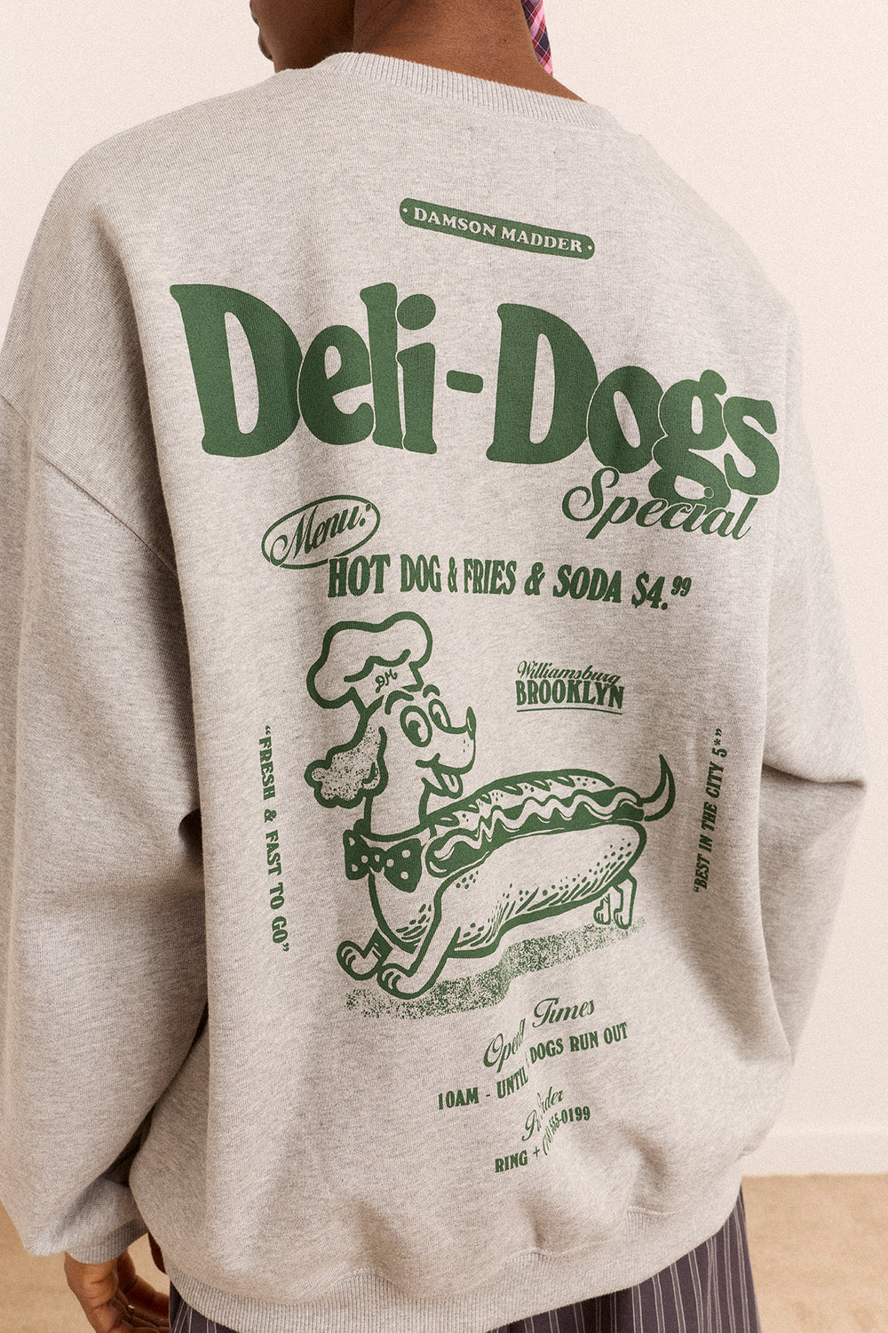 Deli Dog Sweatshirt Damson Madder
