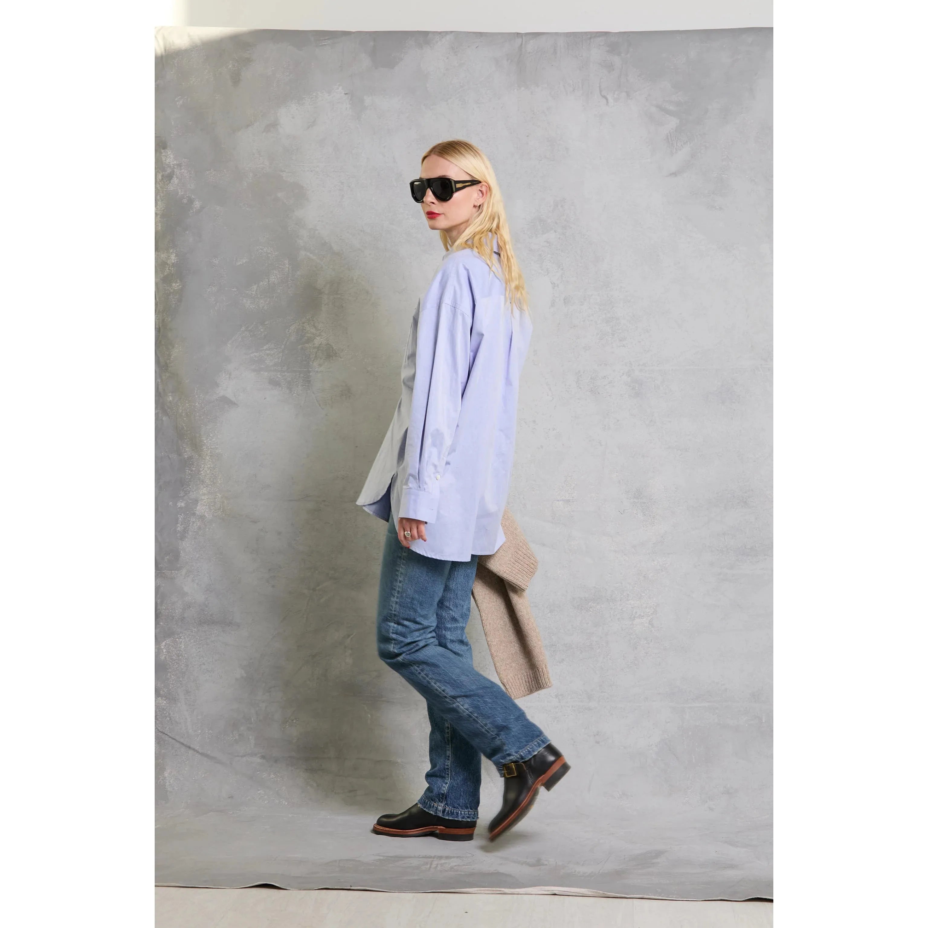 Gray Diana Wrap Shirt