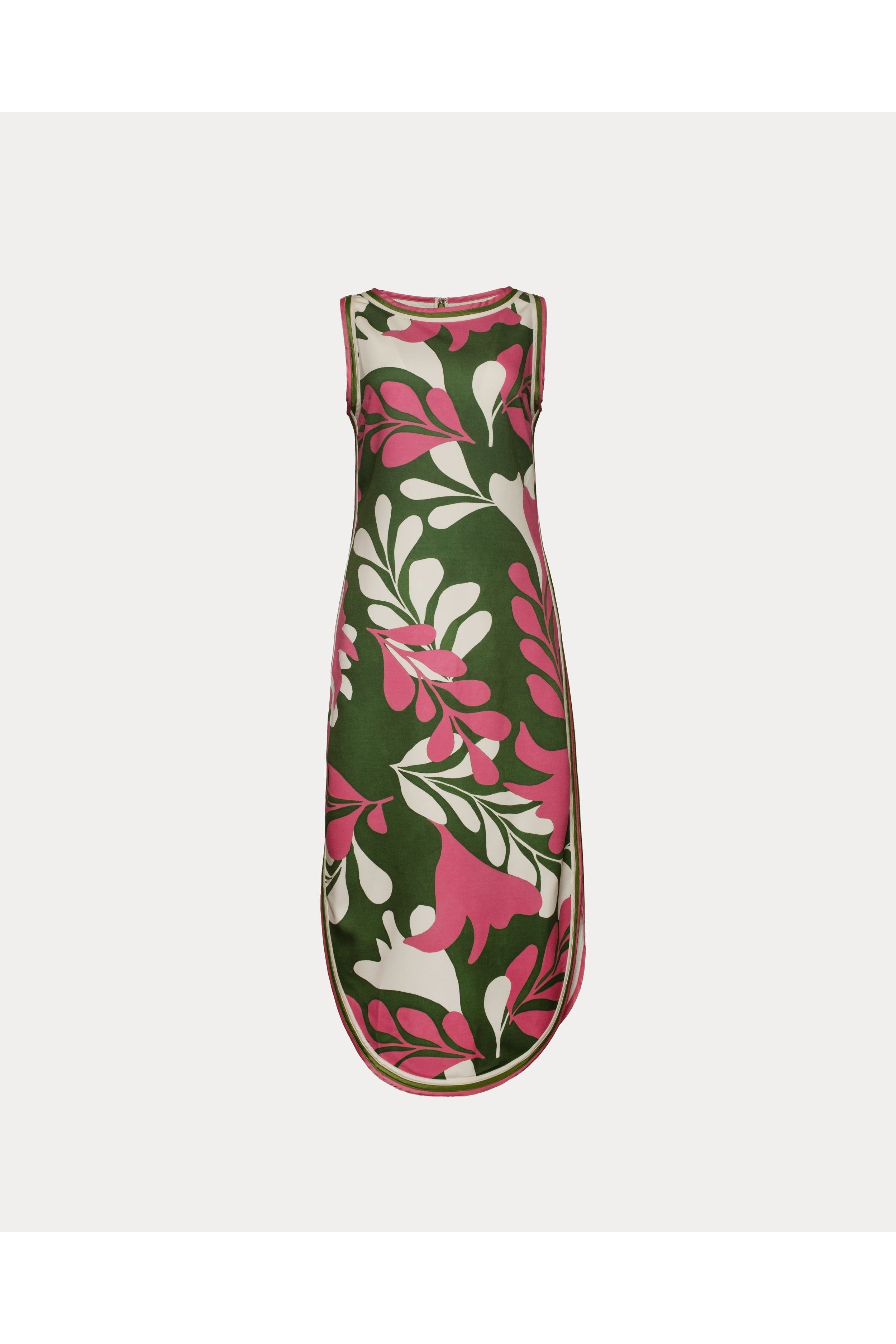 Selena Maxi Dress Modern Palm Poly Blend Treetop/Multi Frances Valentine