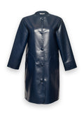 Mod Jacket Faux Leather Faux Leather Navy Frances Valentine