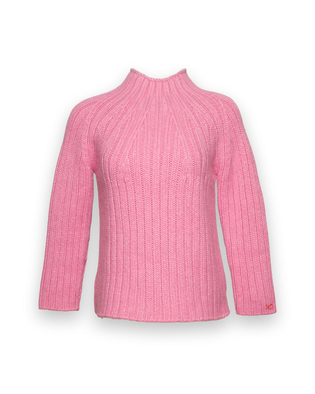 Shelby Funnelneck Sweater Solid Wool Blend Merino Wool Blend Pink Frances Valentine