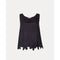 Dark Slate Gray Zennia Flower Tank Black
