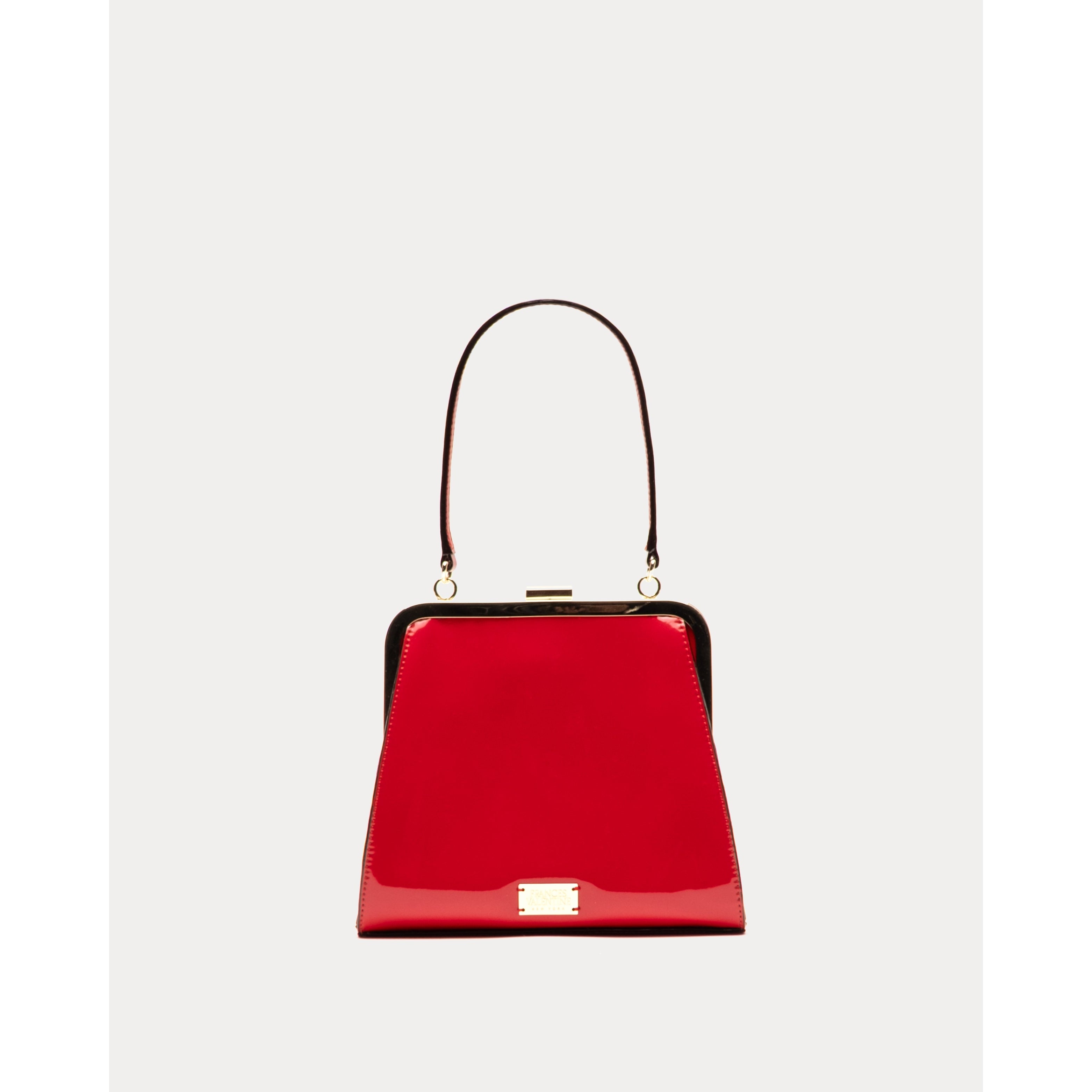 Lulu Frame Bag Soft Patent Leather Red OS Frances Valentine
