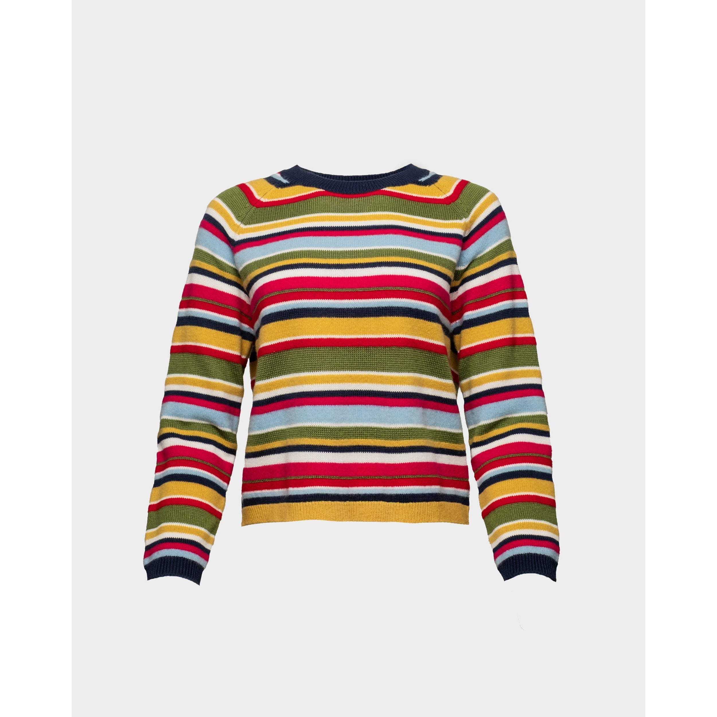 James Crewneck Stripe Cotton/Baby Alpaca Multi Frances Valentine