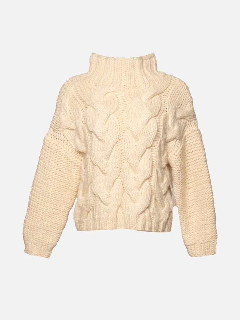 Hand Knit Cable Pullover
