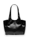 Portia Satchel Crinkled Leather Leather Black OS Frances Valentine
