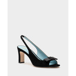 Reese Slingback w/Bow Satin Leather Black