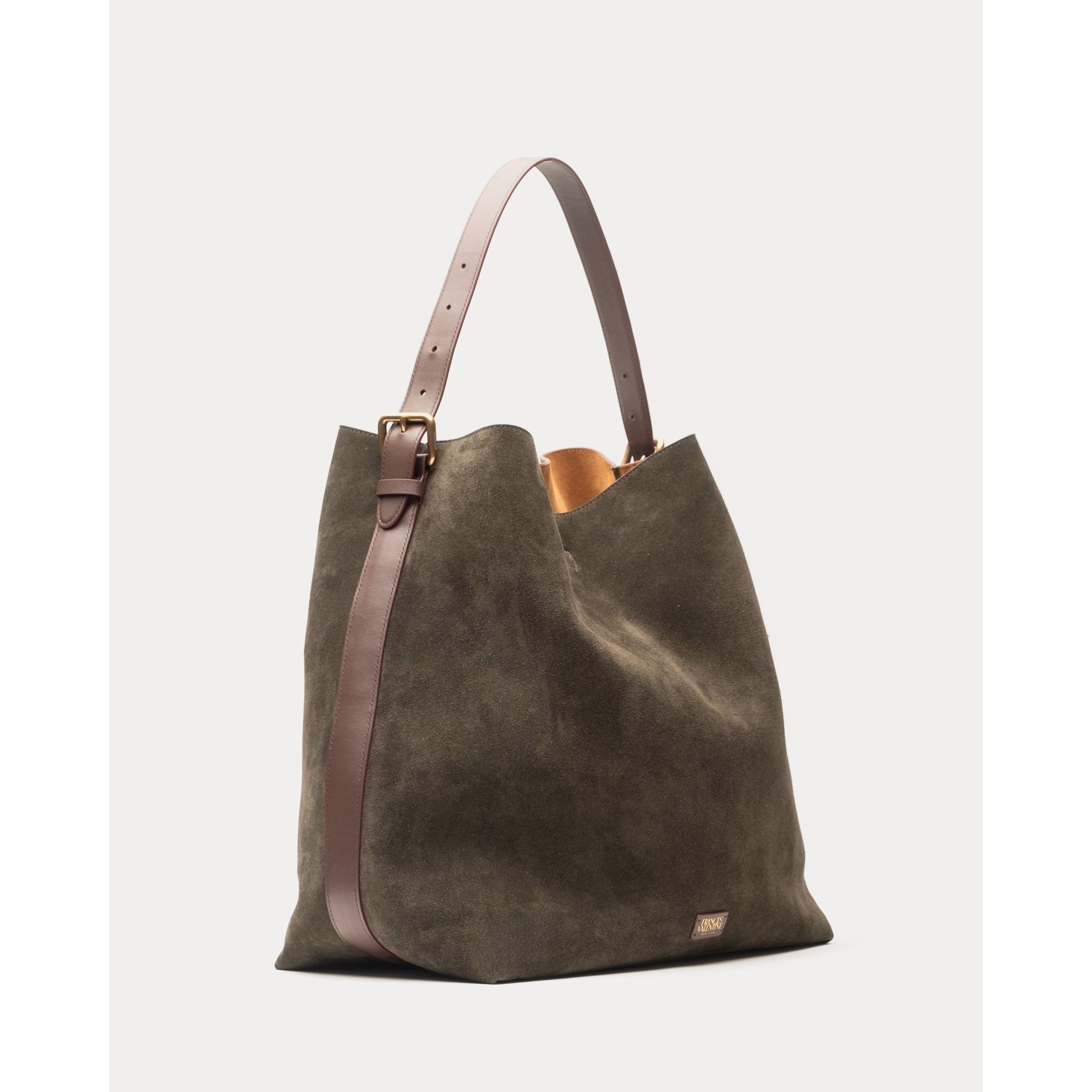 Hunter Hobo Italian Suede Leather Olive OS