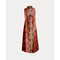 Carlyle Maxi Dress Royal Palm Poly Dupion Watermelon