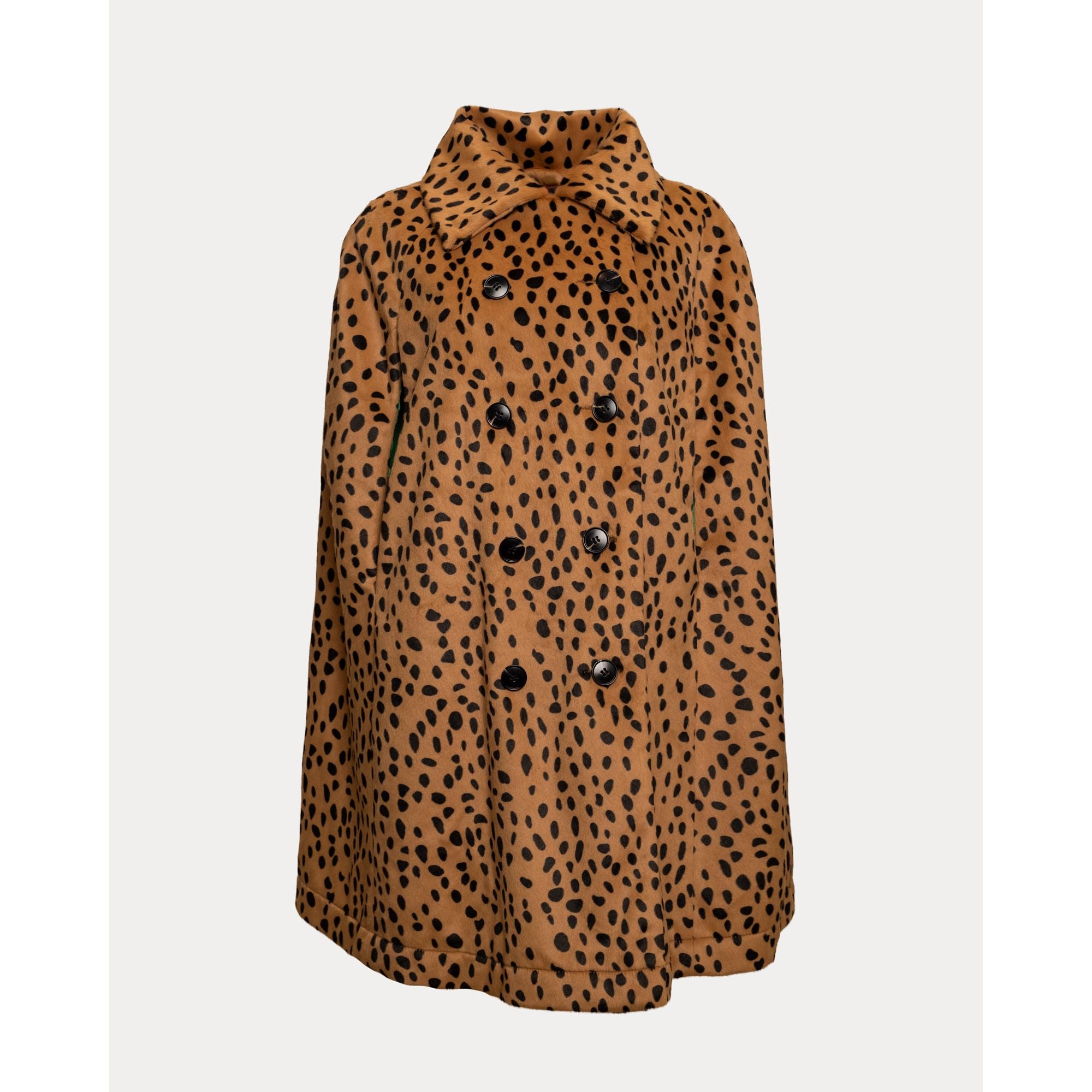 Preston Cape Cheetah Faux Fur Brown/Multi