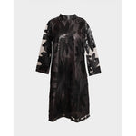 Diplomat Mini Dress Sequin Floral Tulle Mesh/Sequin Black