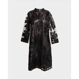 Diplomat Mini Dress Sequin Floral Tulle Mesh/Sequin Black