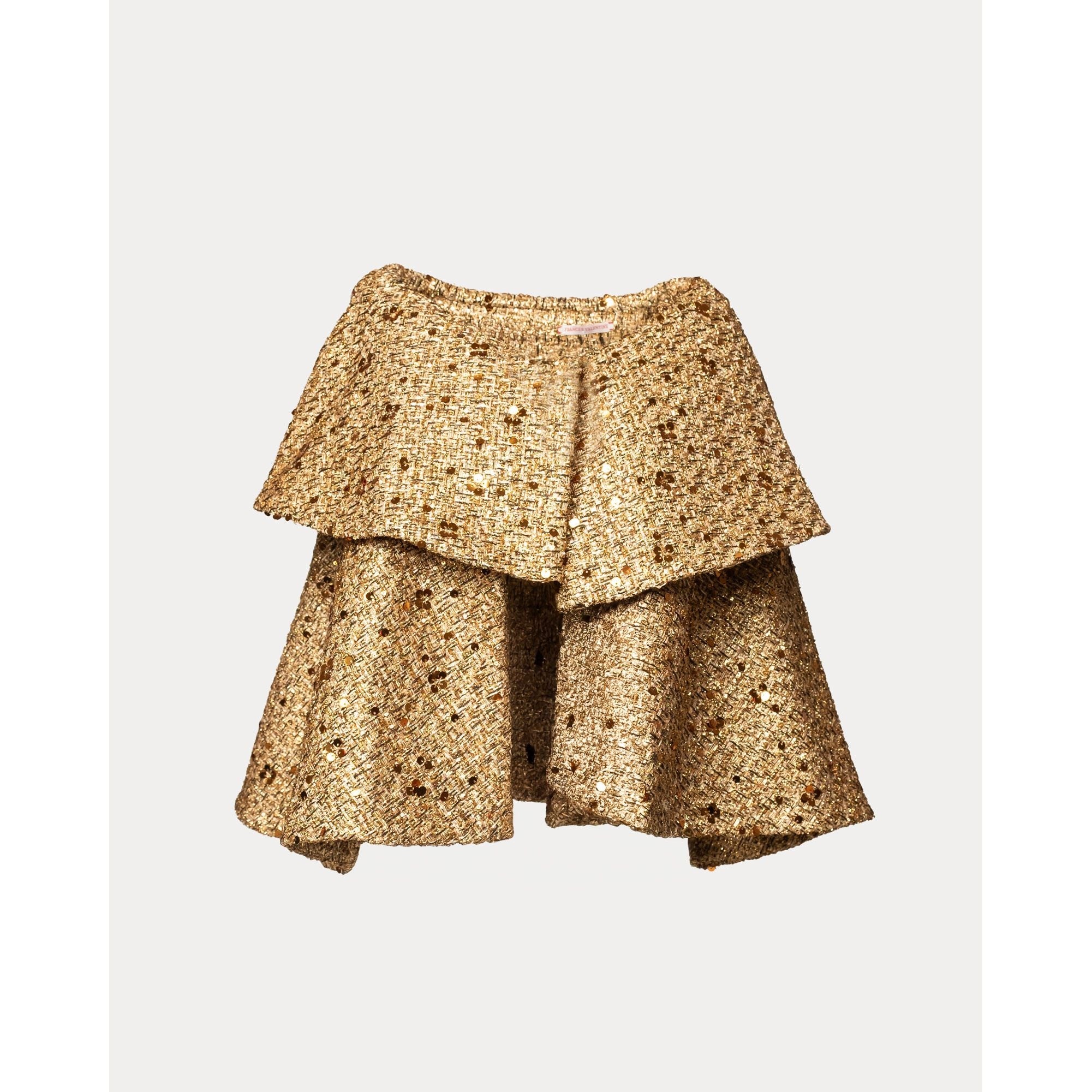 Peyton Swing Jacket Sequin Poly Wool Gold