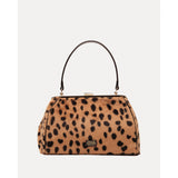 White Smoke Frances Frame Bag Cheetah Faux Fur Faux Fur Camel/Black OS