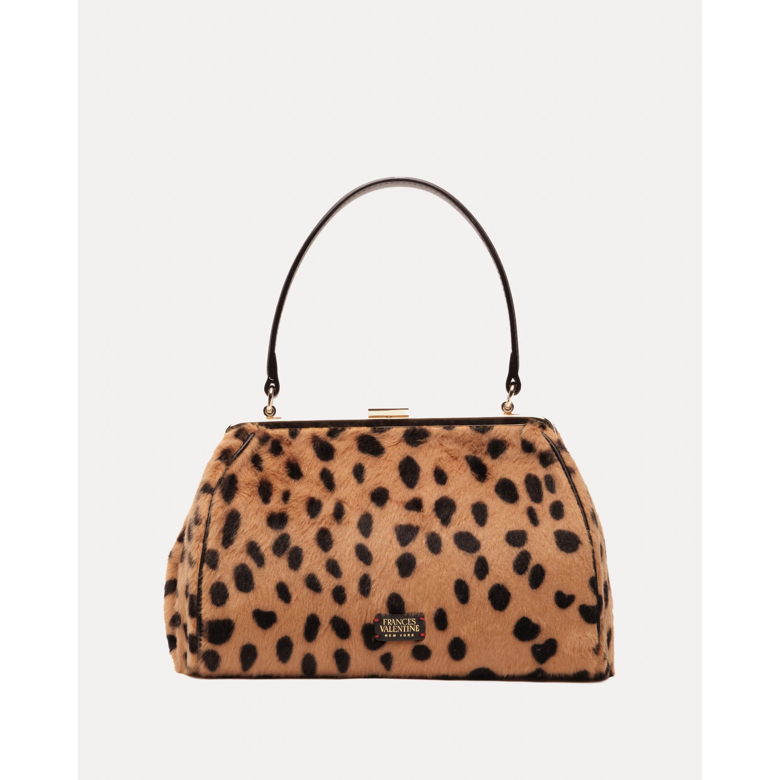 White Smoke Frances Frame Bag Cheetah Faux Fur Faux Fur Camel/Black OS