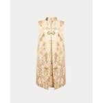 Tabitha Mini Dress Royal Palm Jacquard Gold