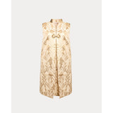 Tabitha Mini Dress Royal Palm Jacquard Gold