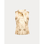Millie Top Royal Palm Jacquard Gold
