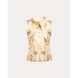 Millie Top Royal Palm Jacquard Gold