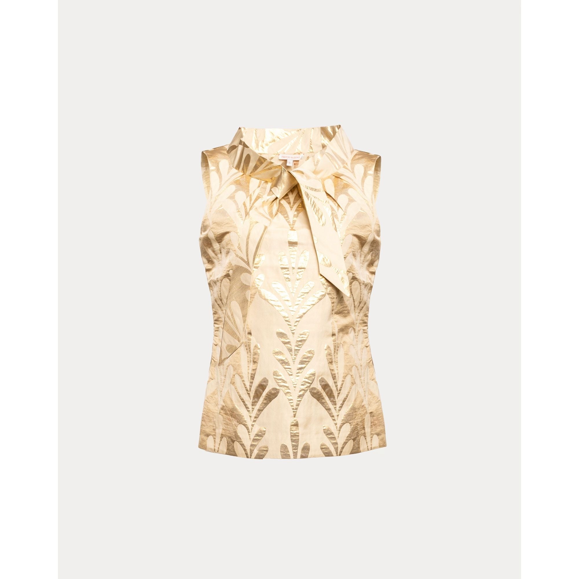 Millie Top Royal Palm Jacquard Gold